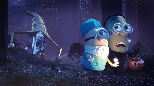 万圣节恐怖树林小黄人动画设计