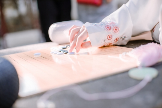 古装女式汉服细节摄影