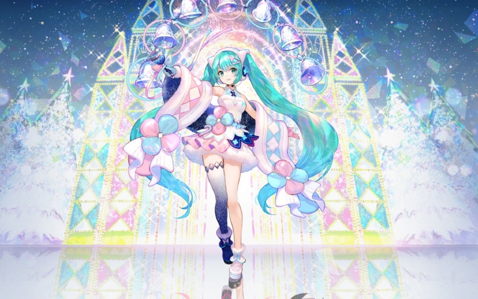 唯美公主殿下初音未来高清桌面壁纸