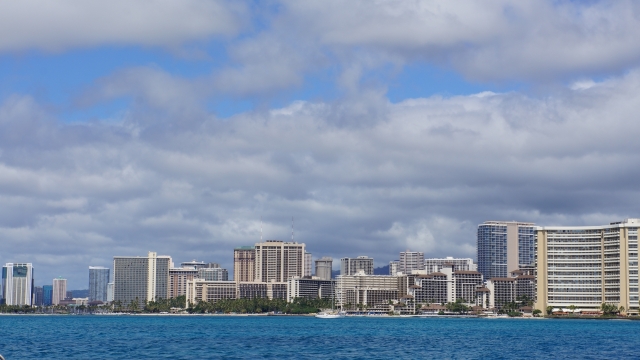 高楼林立现代都市楼房云彩外景