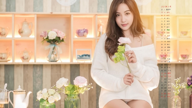 2021年10月唯美美女日历高清桌面壁纸