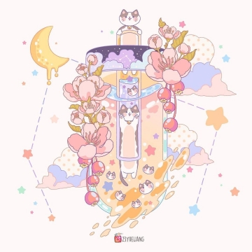 唯美清新插画图片