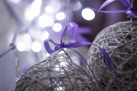 棉线编织手工艺品静物特写