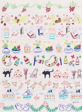 85款水彩笔手绘装饰条写真图片