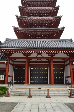 日本著名景点浅草寺威严寺门特写