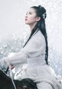 明星刘亦菲一袭白裙性感写真