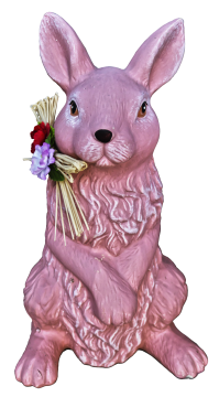 粉色可爱卡通兔子精美模型玩具