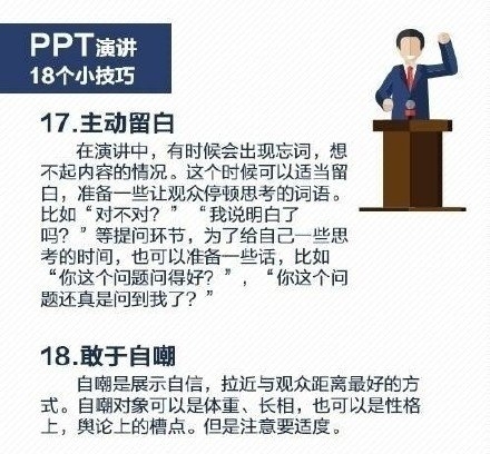 18个PPT实用演讲技巧图片