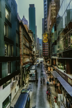 老旧城区繁华街道特写美拍