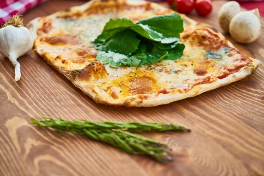 蔬菜烘烤面饼美食摄影