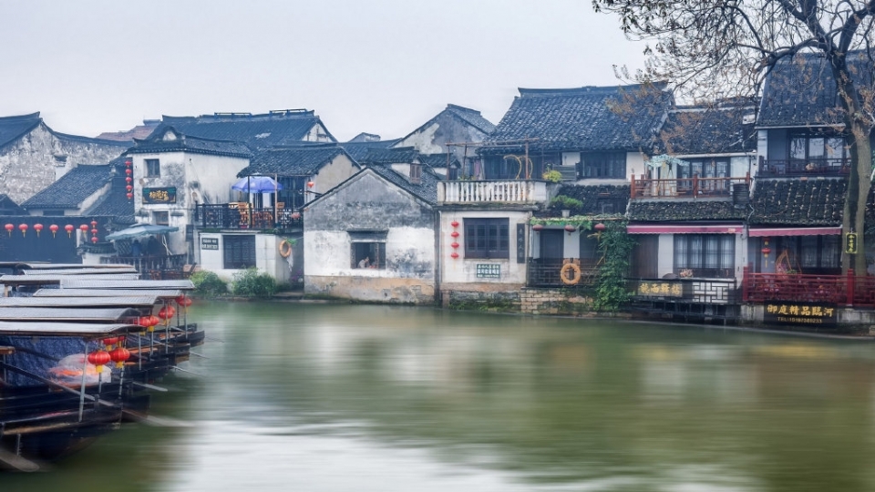 烟雨西塘古镇无水印电脑桌面高清壁纸