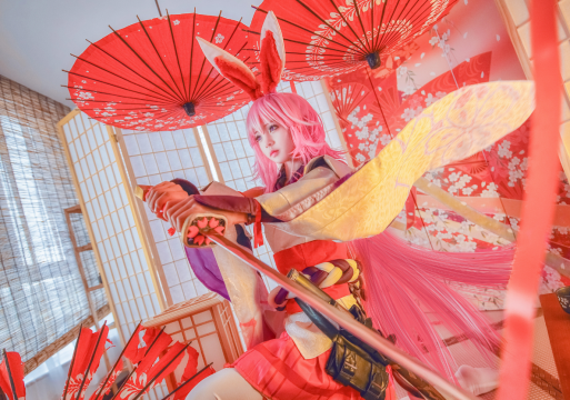 美女摄影_兽耳少女和服高清写真美图