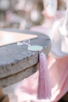 古风粉色流苏玉佩