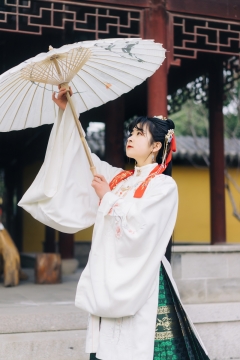 明汉服古装豆蔻少女摄影图