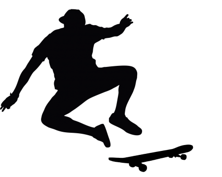 运动矢量图滑板海报宣传元素