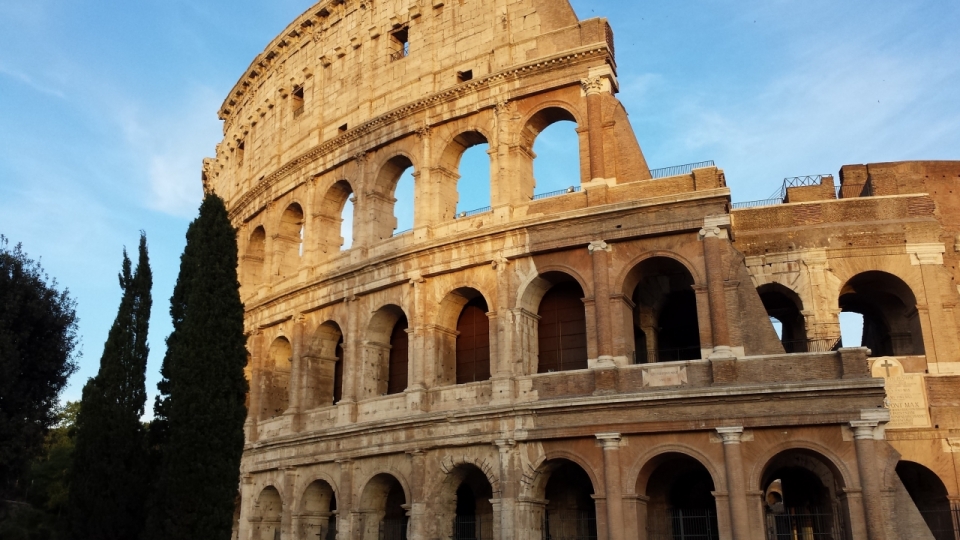 意大利古罗马斗兽场的建筑摄影