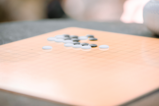 围棋棋盘布局特写