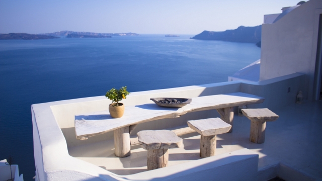 圣托里尼自然风光优美风景秀丽高清桌面壁纸