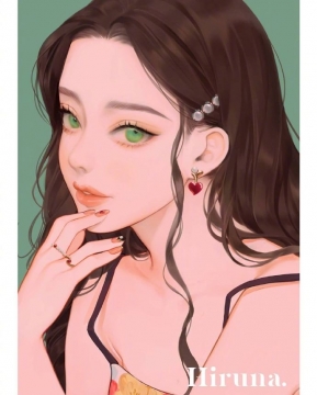 美女插画写真图片