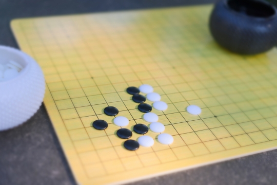 黑白子围棋棋盘