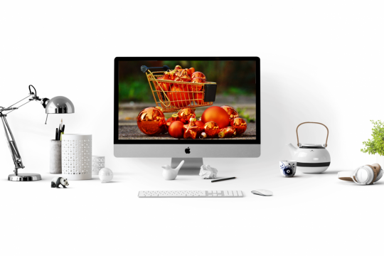 简约商务风苹果电脑办工桌