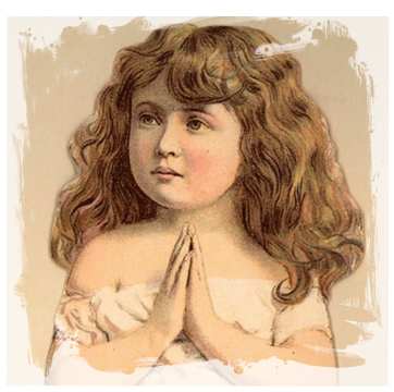 素描风格的小女孩头像