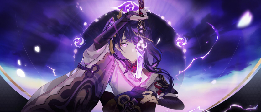 原神雷电将军高清桌面壁纸