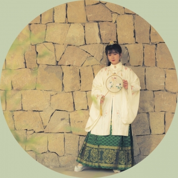 古风园林汉服复古美女