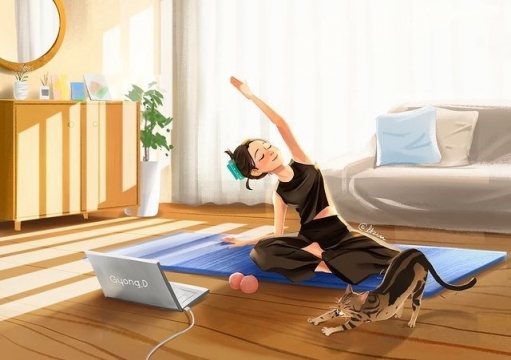 唯美美女插画写真图片