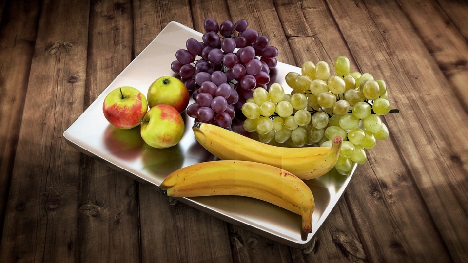 葡萄苹果香蕉水果摄影
