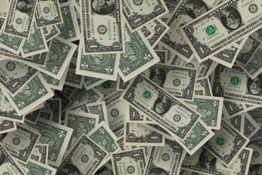 绿色美元钞票创意重复构成