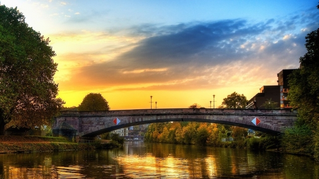 欧洲桥梁与建筑风景唯美高清桌面壁纸