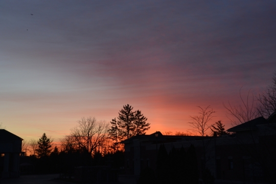 傍晚天空户外唯美自然风光
