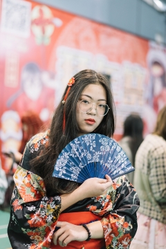 黑袍汉服美女小姐姐