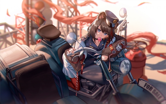 清新元气JK制服动漫美少女桌面壁纸