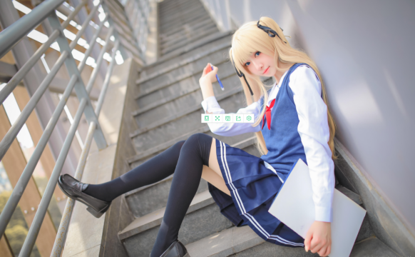 美女摄影_可爱双马尾少女高清特写