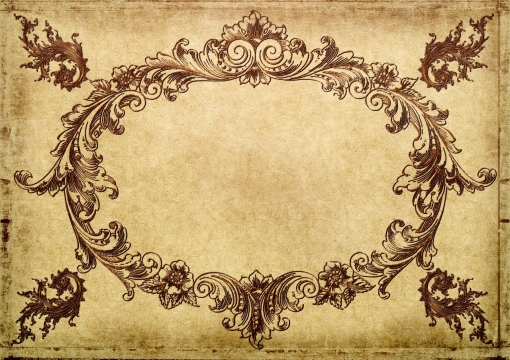 羊皮纸花纹相框复古高清自制创意