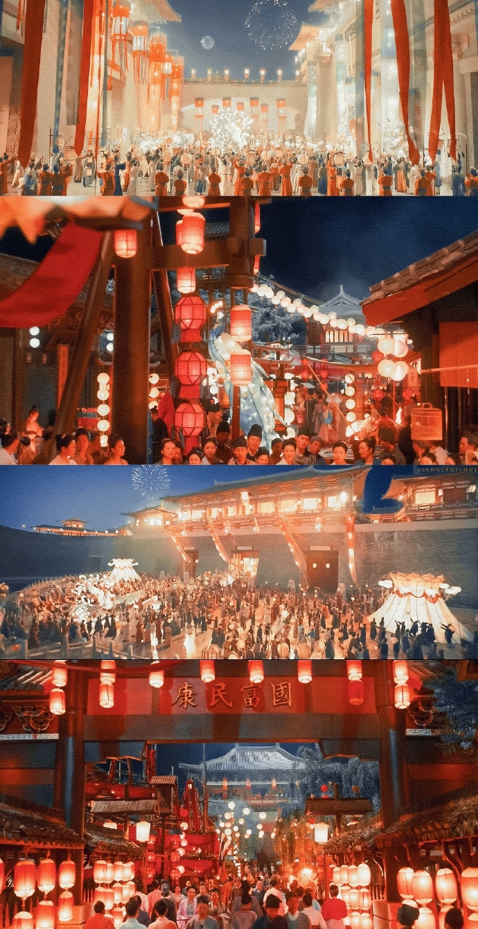 2021年新年烟花孔明灯图片