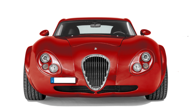 红色威兹曼GT跑车正面摄影