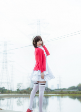 美女摄影_可爱少女连衣裙清纯户外写真