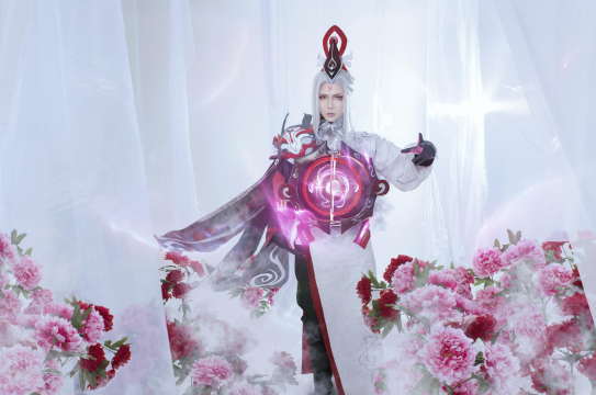 摄影技巧_银发古装美男特效写真美图