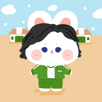 鱿鱼游戏卡通头像图片