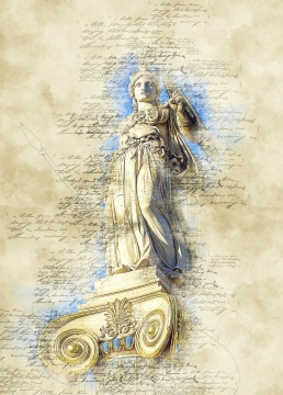 羊皮纸中大理石人物石雕设计