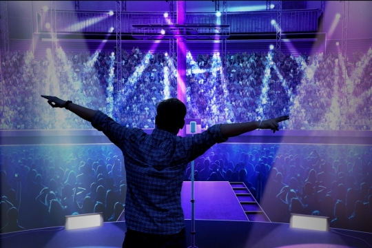 灯光绚丽的演唱会现场摄影