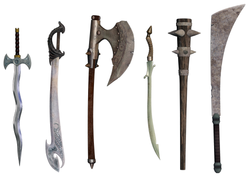 刀斧狼牙棒古代兵器素材