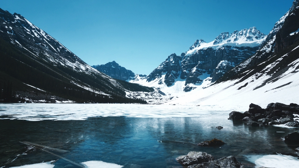 雪山风景自然风光夏日清凉高清桌面壁纸