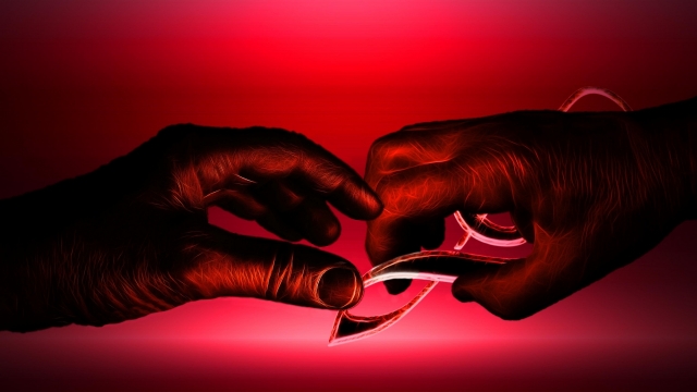 昏暗背景红色灯光手拿音符模型