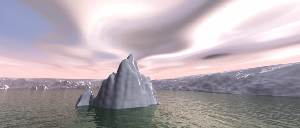 极地冰川融化雪水精美风景