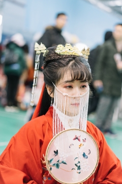 汉服展览模特美少女