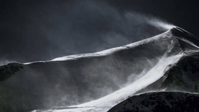 雪山风景自然风光感受狂风高清桌面壁纸